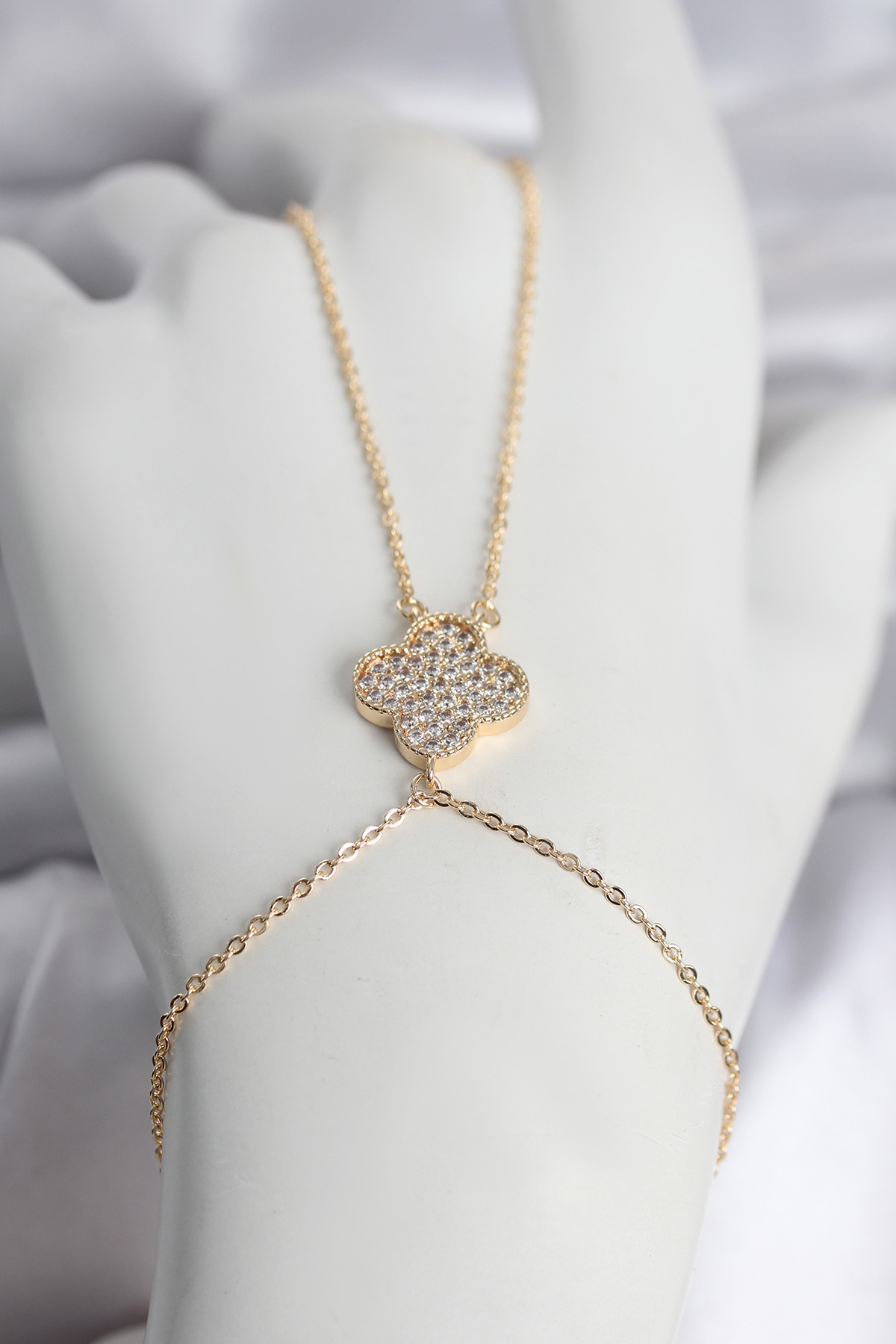 1775055698-sn749 Pirinç Gold Renk Yonca Model Kadın Şahmeran - Vipsepet - Görsel 1