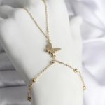 316L Çelik Gold Renk Kelebek Model Kadın Şahmeran - Vipsepet