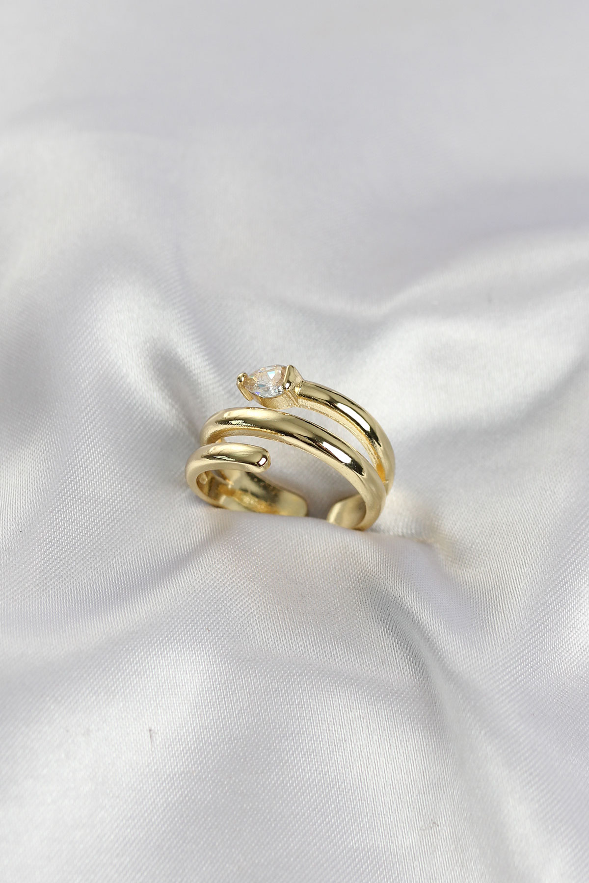 1778244399-c0384ee1-byk4197 Pirinç Gold Renk Sarmal Yılan Model Kadın Yüzük - Vipsepet - Görsel 1