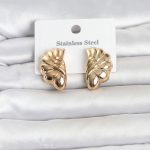 316L Çelik Gold Renk Vintage Model Kadın Küpe - Vipsepet