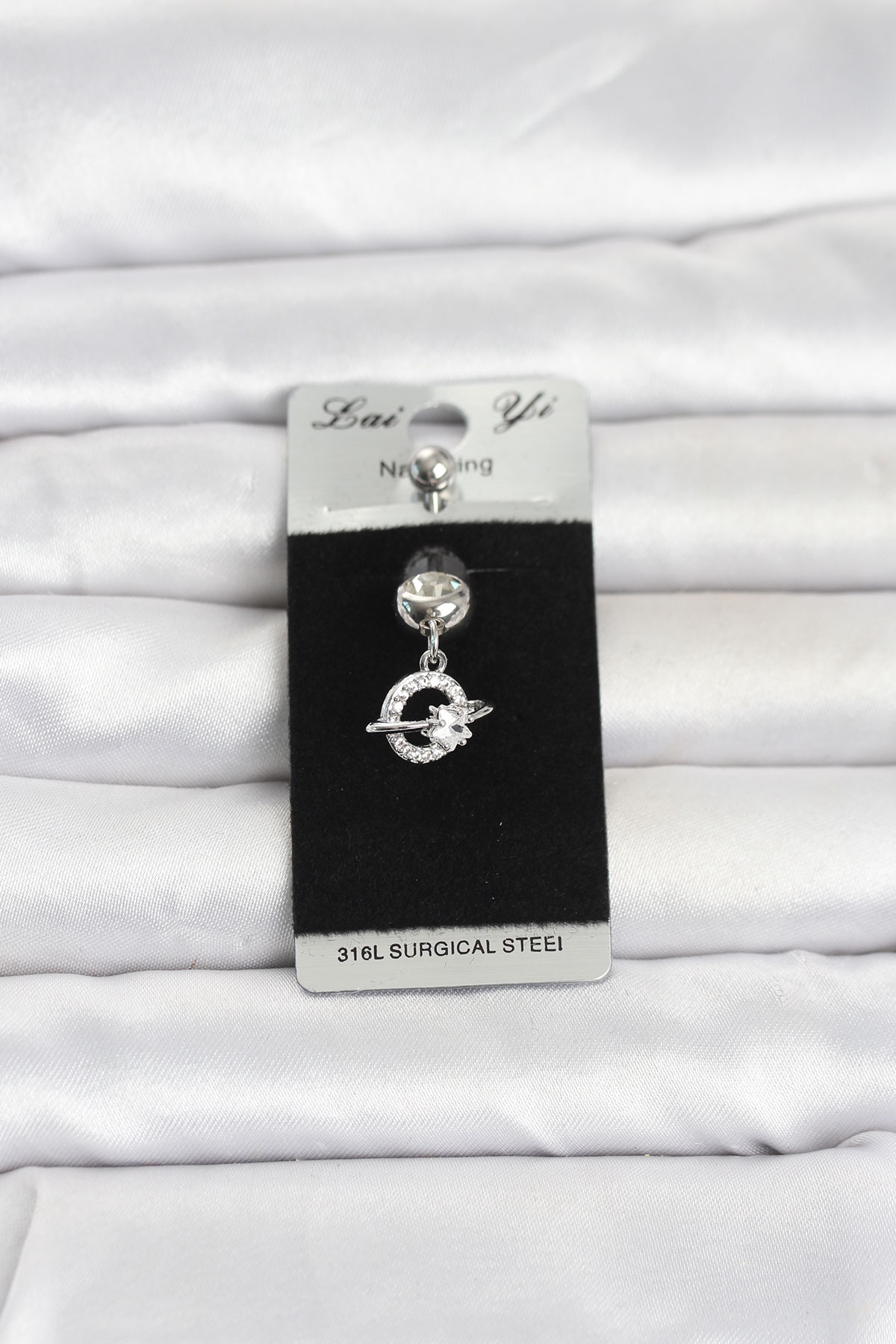 1778686092-26a8fb9c-pr1377 316L Cerrahi Çelik Sallantılı Yıldız Model Göbek Piercing - Vipsepet - Görsel 1