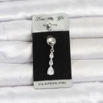 316L Cerrahi Çelik Sallantılı Damla Model Göbek Piercing - Vipsepet
