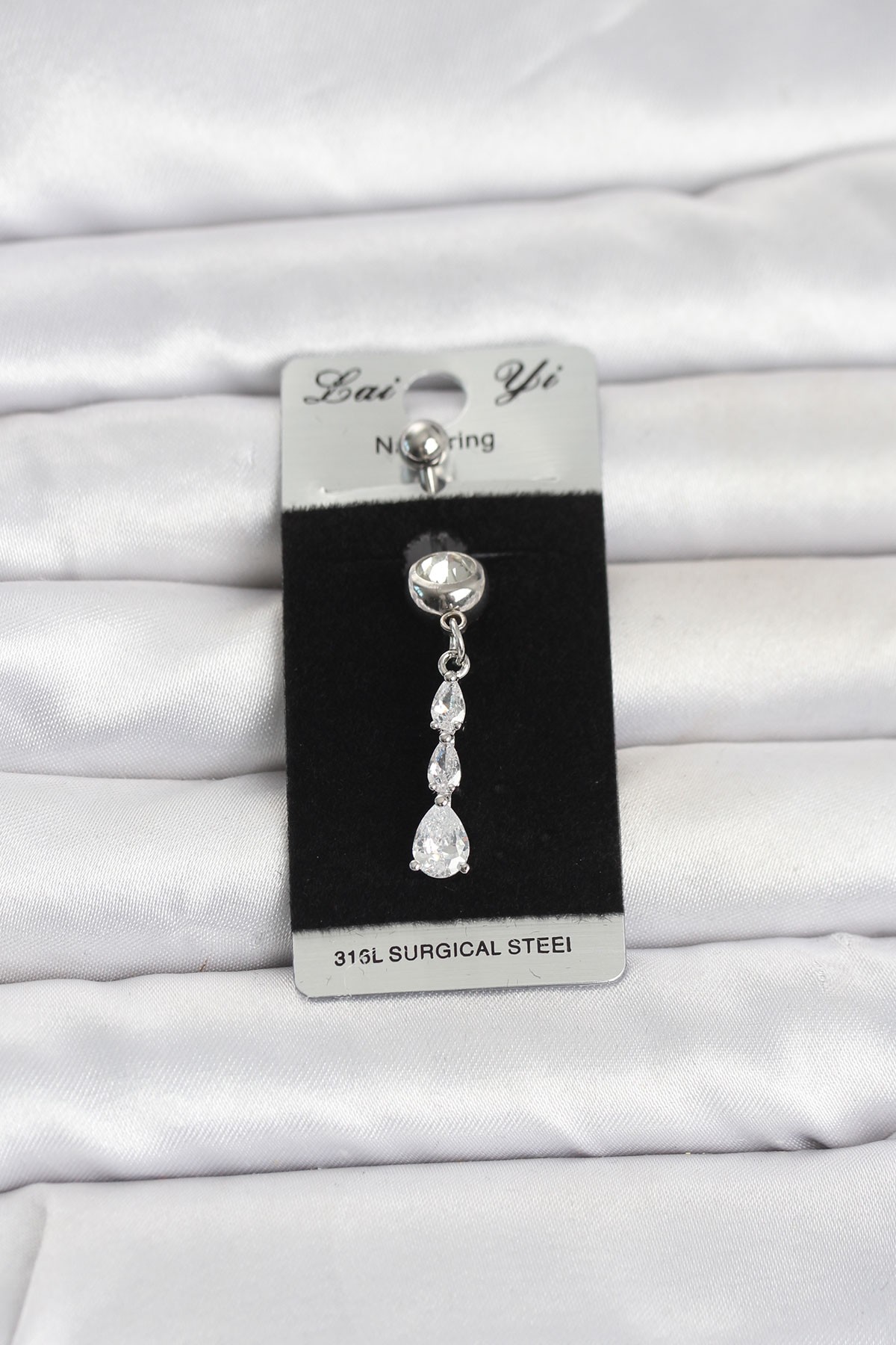 1778686212-975b0ebd-pr1398 316L Cerrahi Çelik Sallantılı Damla Model Göbek Piercing - Vipsepet - Görsel 1