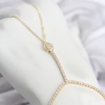 Gold Renk Pirinç Zirkon Taşlı Damla Model Şahmeran - Vipsepet