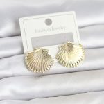 Gold Renk Pirinç Deniz Kabuğu Model Kadın Küpe - Vipsepet
