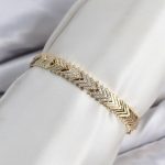 CM Çavuş Model Zirkon Taşlı VIP Seri Gold Renk Pirinç Kadın Bileklik - Vipsepet