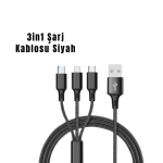 3’ü 1 Arada Hızlı Şarj Kablosu - Vipsepet