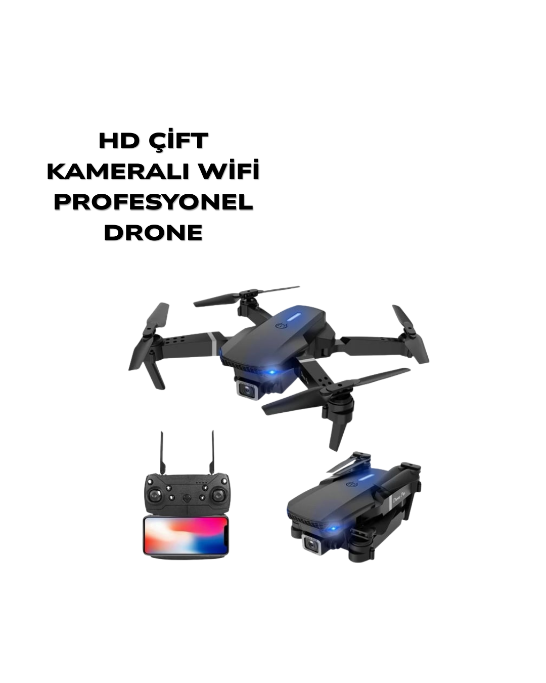 180-derece-donebilen-fonksiyonel-paslanmaz-celik-robotik-kol-musluk-basligi DM700 Drone - Vipsepet - Görsel 1