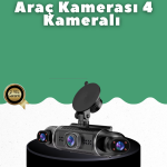 1080P 4 Kanallı Araç Kamerası GPS + WiFi + G Sensör Destekli - Vipsepet