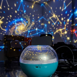 Çok Renkli LED Yıldız Projektör Gece Lambası Bluetooth Müzik Çalar ve Kumandalı Kontrol - Vipsepet