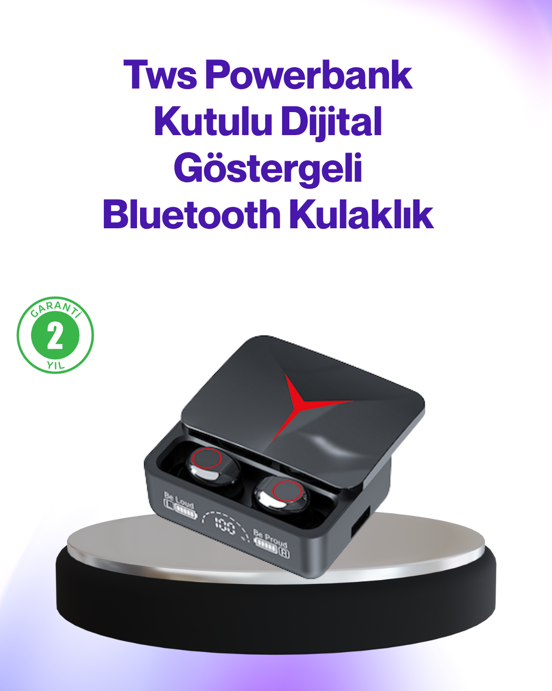 2-10 Ergonomik Tasarımlı Kablosuz Bluetooth Kulaklık – Yüksek Ses Performansı - vipsepet - Görsel 1