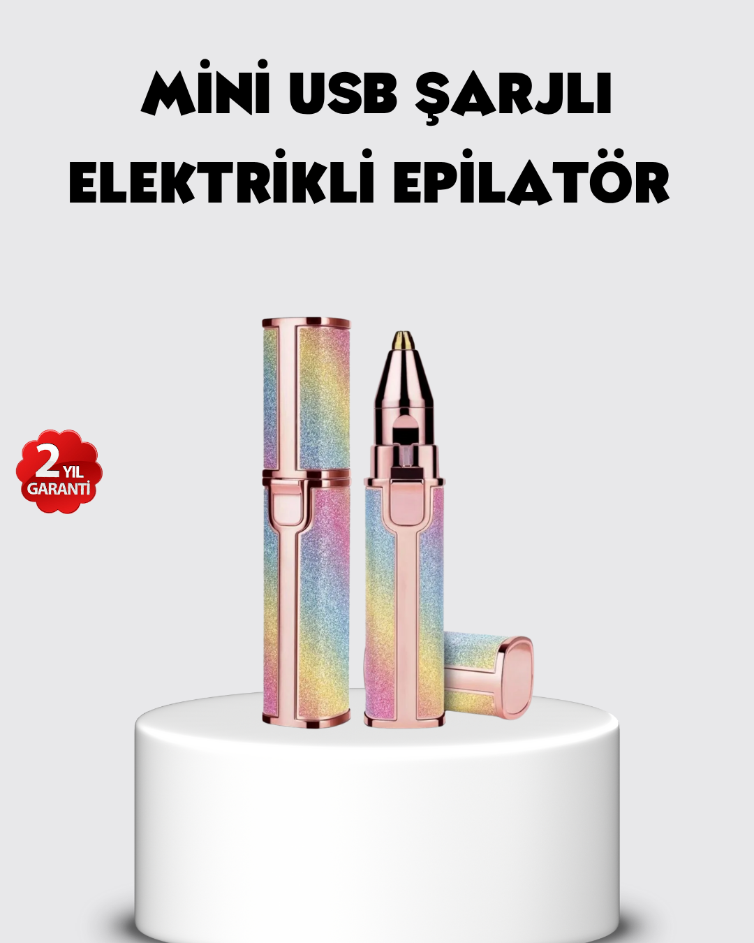 2-100 USB Şarjlı Kaş ve Yüz Tüy Alma Cihazı – Taşınabilir ve Acısız Kullanım - Vipsepet - Görsel 1