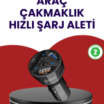 55W PD ve Quick Charge 3.0 Destekli Polygold Araç Şarj Adaptörü - vipsepet