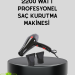 Profesyonel 2200W Fön Makinesi – AC Motorlu, Hızlı Kurutma, Hafif Tasarım - Vipsepet