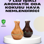 Ultrasonik Ahşap Desenli 130ml Aromaterapi Difüzör ve Hava Nemlendirici - Vipsepet