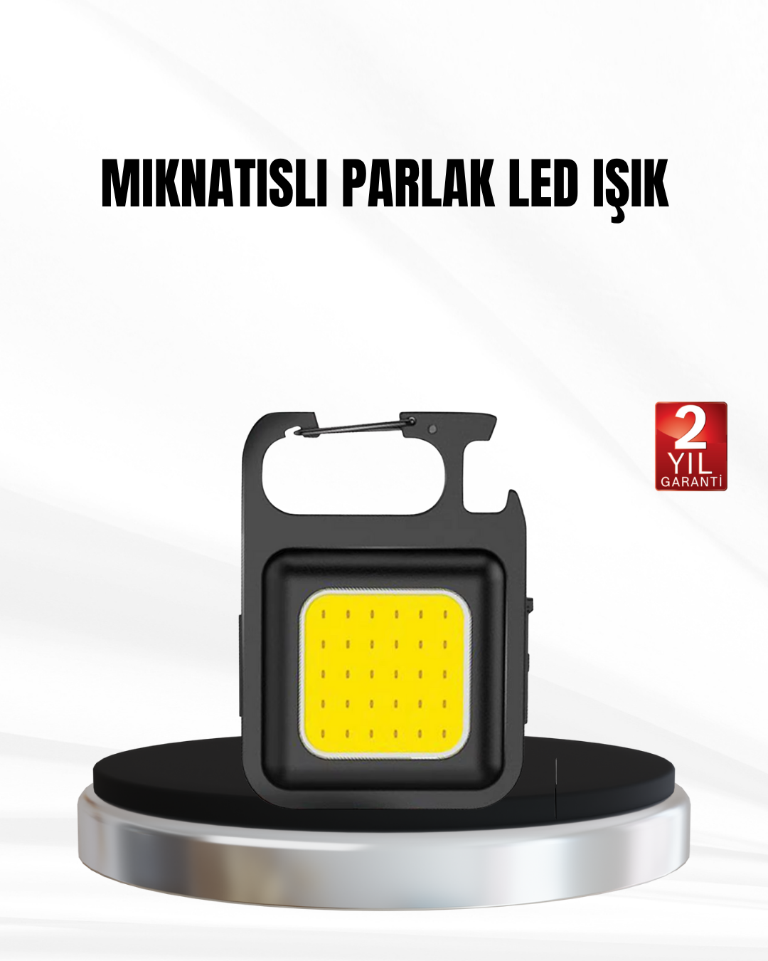2-110 Şarjlı COB LED Anahtarlık Fener – 4 Modlu, Manyetik ve Katlanabilir Standlı - Vipsepet - Görsel 1