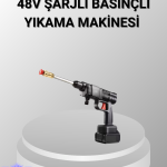48V Kablosuz Yıkama Makinesi – 2 Pil, Köpük Tankı ve Ayarlanabilir - Vipsepet