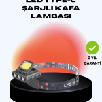 COB + XPE LED Kafa Feneri 800 Lumen USB Type C Şarjlı Çok Modlu - vipsepet