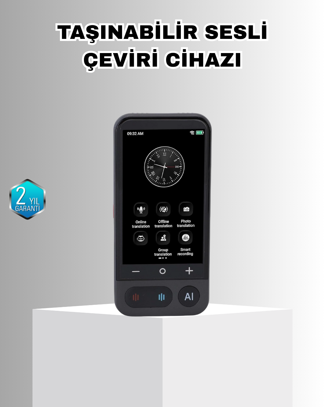 2-115 Akıllı Taşınabilir Tercüman – 17 Çevrimdışı, 139 Çevrimiçi Dil Desteği - Vipsepet - Görsel 1