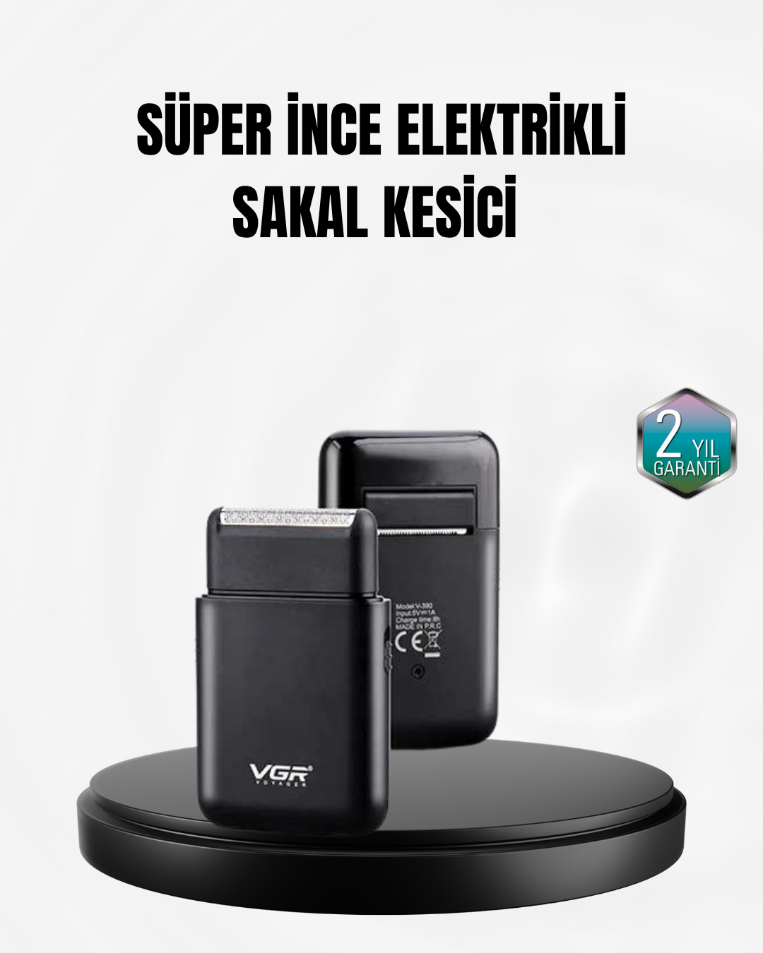 2-119 Taşınabilir Elektrikli Tıraş Makinesi USB Şarjlı 5W Motor ve 0.3 mm Hassas Kesim - vipsepet - Görsel 1