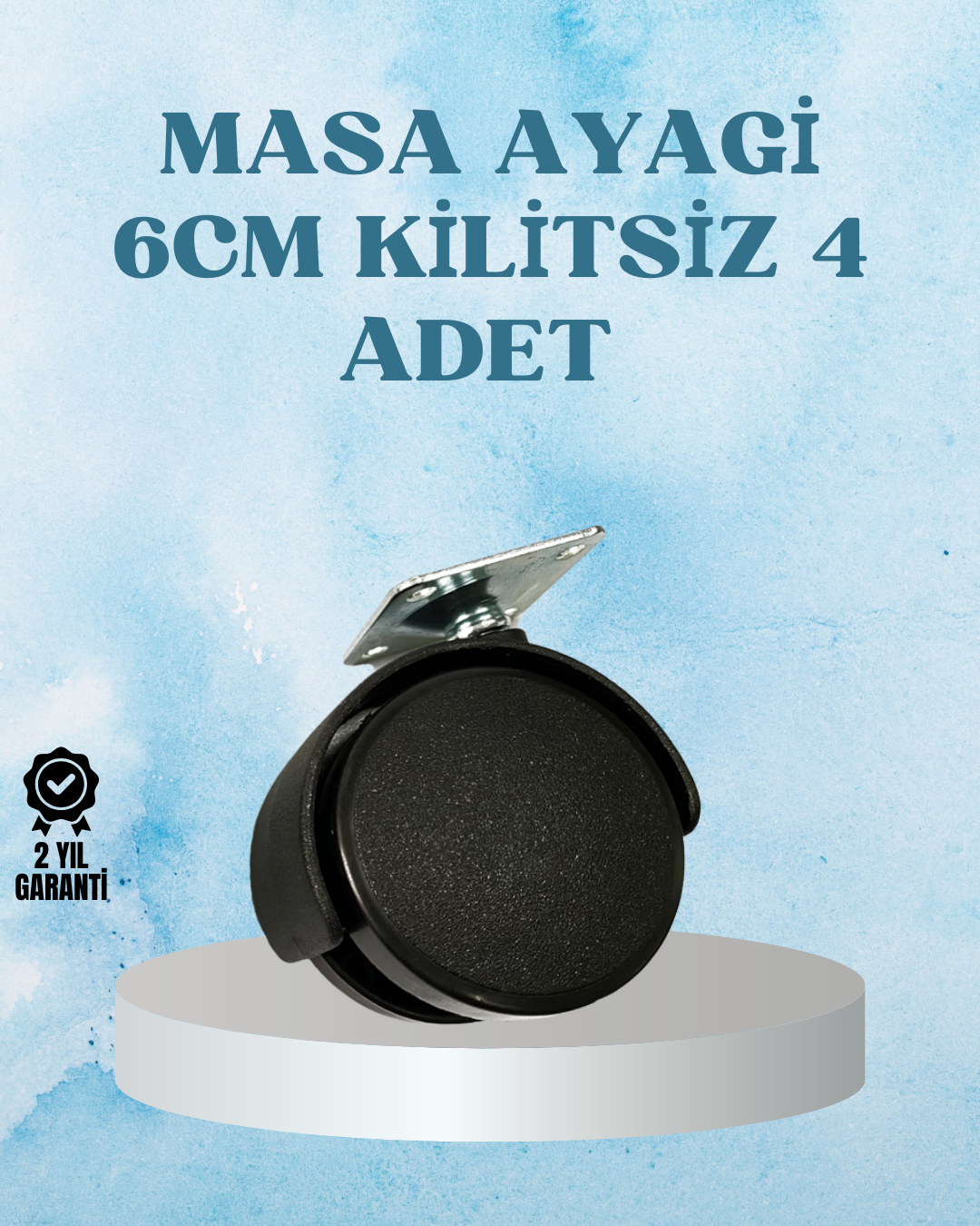 2-120 Kilitsiz Mobilya Tekerleği 6 cm 4 Adet Dayanıklı Tasarım - Vipsepet - Görsel 1