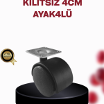 4 cm Döner Ayak Kilitsiz 4 Adet Mobilya ve Sehpa Ayağı - Vipsepet