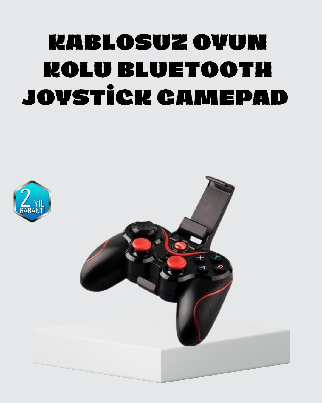 2-124 Kablosuz Bluetooth Oyun Kolu Mobil TV PC Uyumlu Ergonomik Tasarım - Vipsepet - Görsel 1
