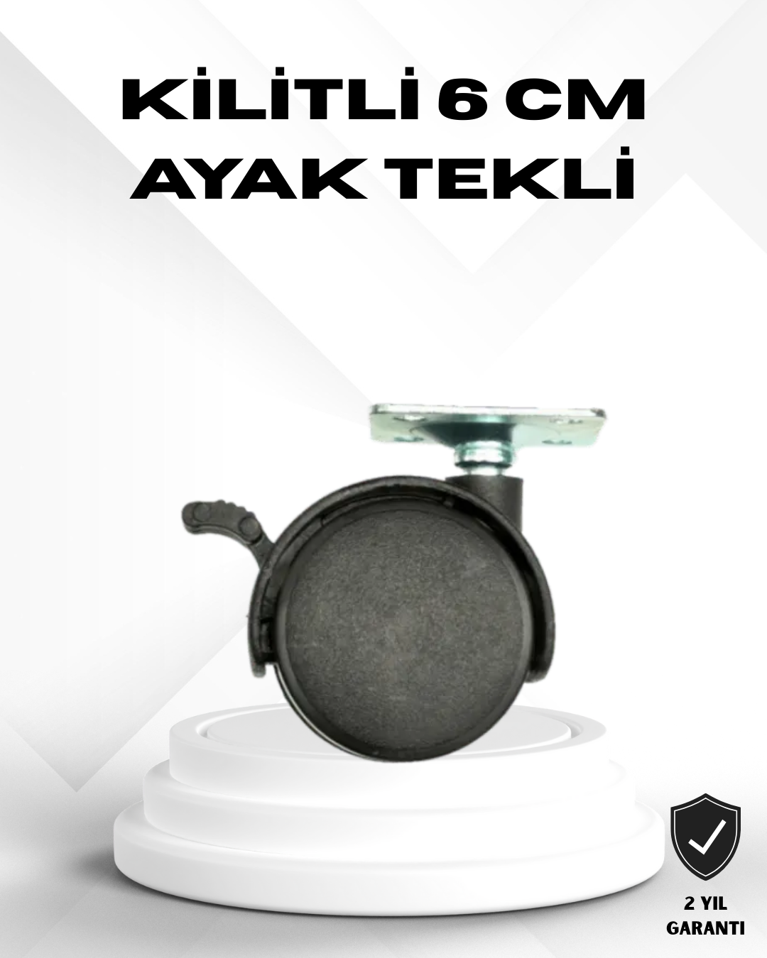 2-126 Kilitli 6 cm Masa Ayağı Tekli Döner Tekerlek - Vipsepet - Görsel 1