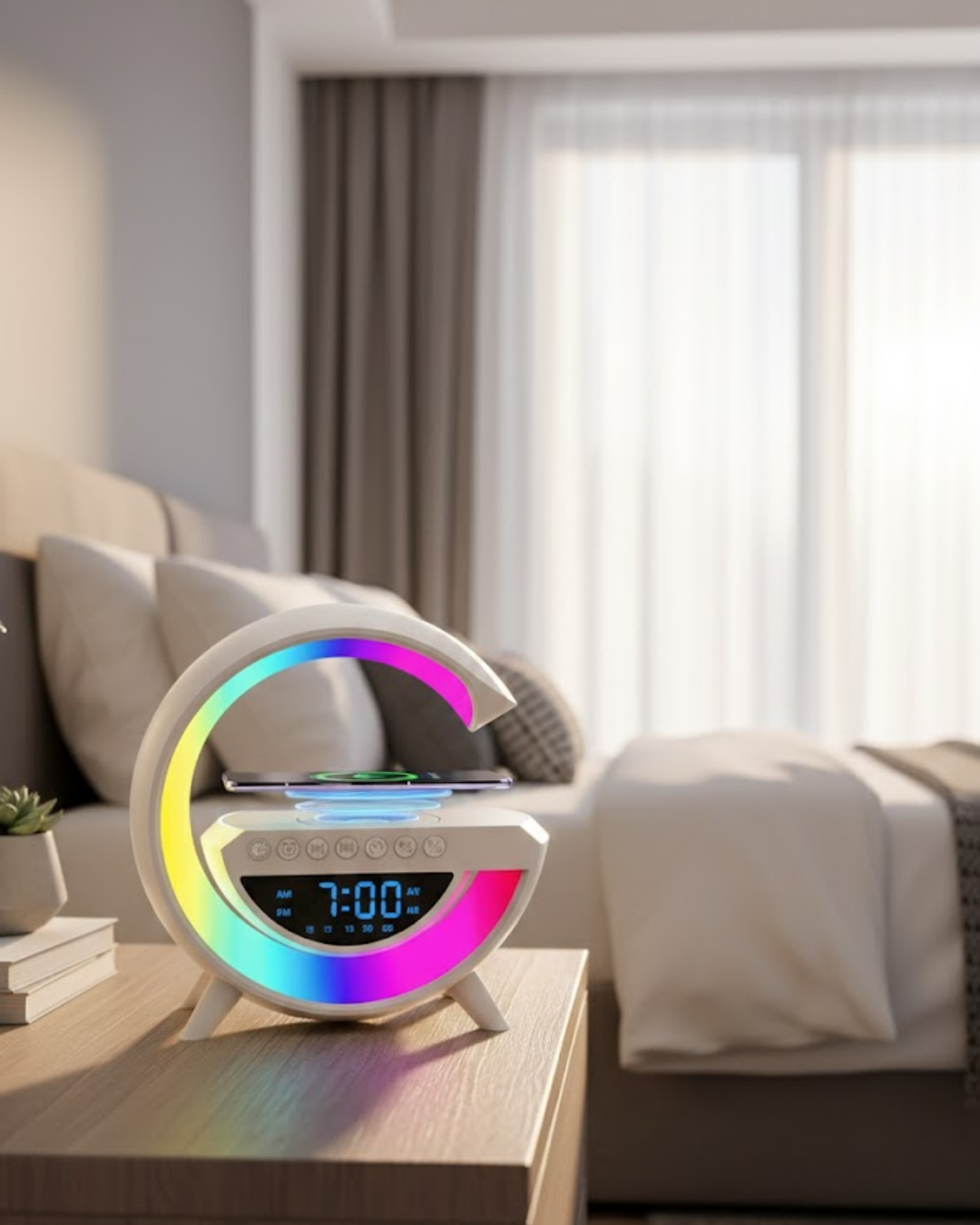 2-127 Kablosuz Bluetooth Hoparlör RGB Aydınlatmalı Çoklu Medya Destekli - vipsepet - Görsel 1