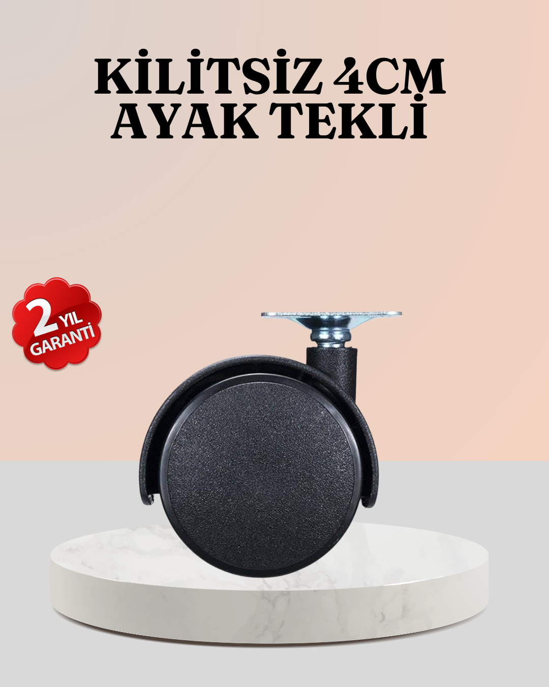 2-127 4 cm Çap Kilitsiz Tekerlek Ayağı Tekli Hafif Mobilyalar İçin - Vipsepet - Görsel 1