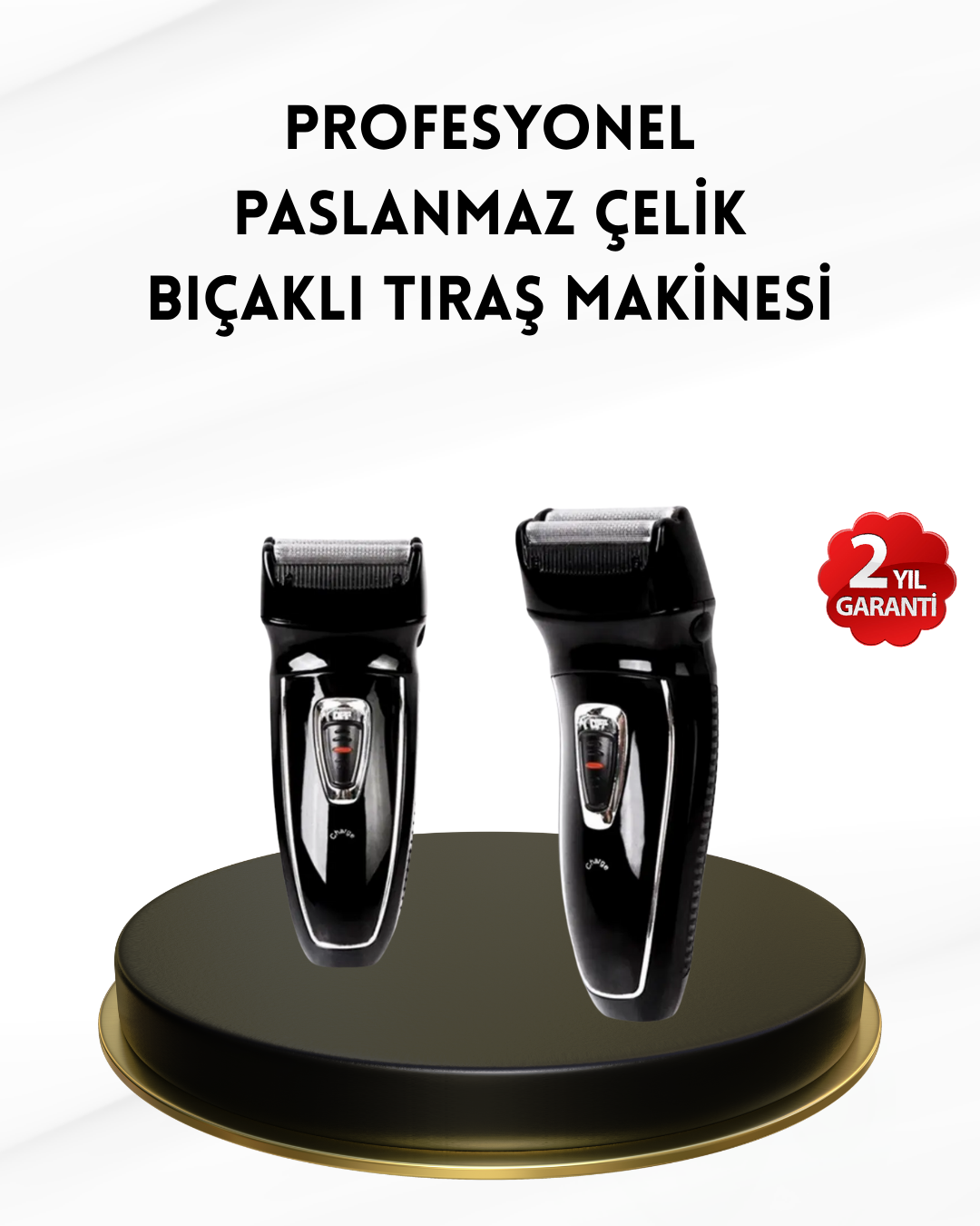 2-129 Uzun Pil Ömürlü Şarjlı Tıraş Makinesi – Hızlı Şarj, Ergonomik Tasarım, Çok Yönlü Kullanım - vipsepet - Görsel 1