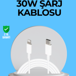 Dayanıklı TPE Lightning Kablo – 30W Hızlı Şarj ve Veri Transferi - Vipsepet