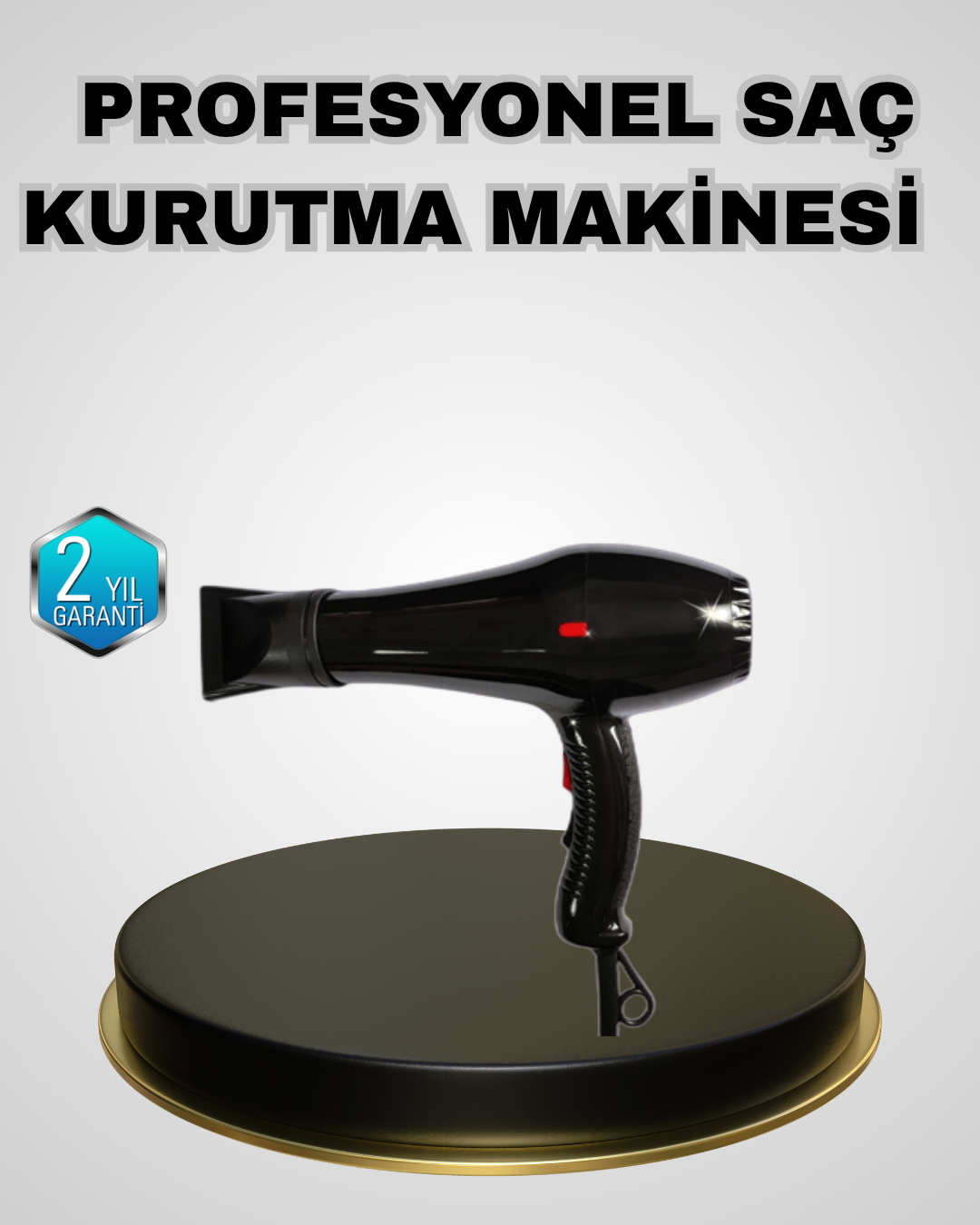 2-135 Profesyonel 2200W Fön Makinesi Soğuk Sıcak Üflemeli İki Kademeli - Vipsepet - Görsel 1