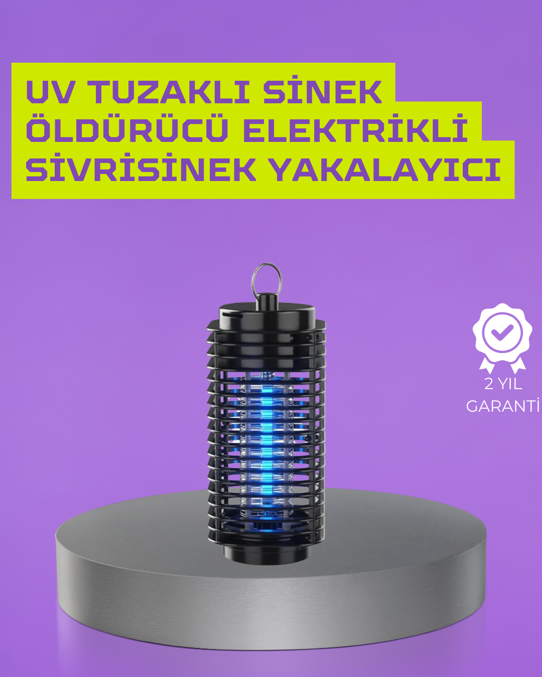2-135 Kapalı ve Açık Alanlarda Etkili Elektrikli Sivrisinek Katili – UV Işıklı Tuzak - Vipsepet - Görsel 1