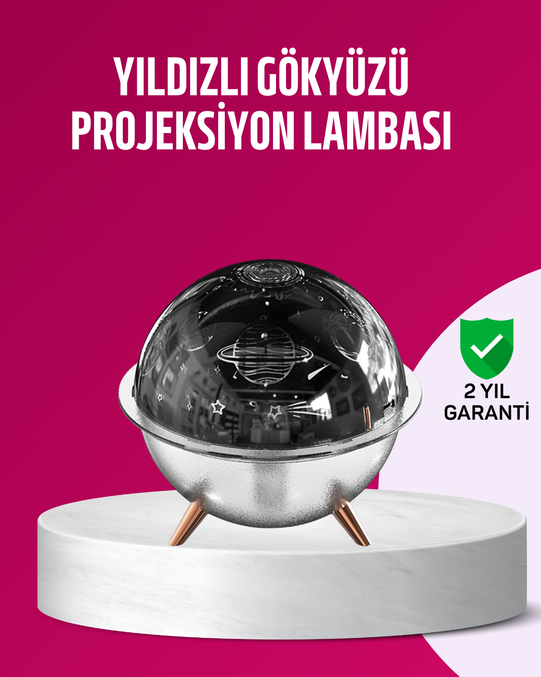 2-140 Uzay Temalı Projeksiyonlu Nemlendirici USB Güçlü Gece Lambası - Vipsepet - Görsel 1