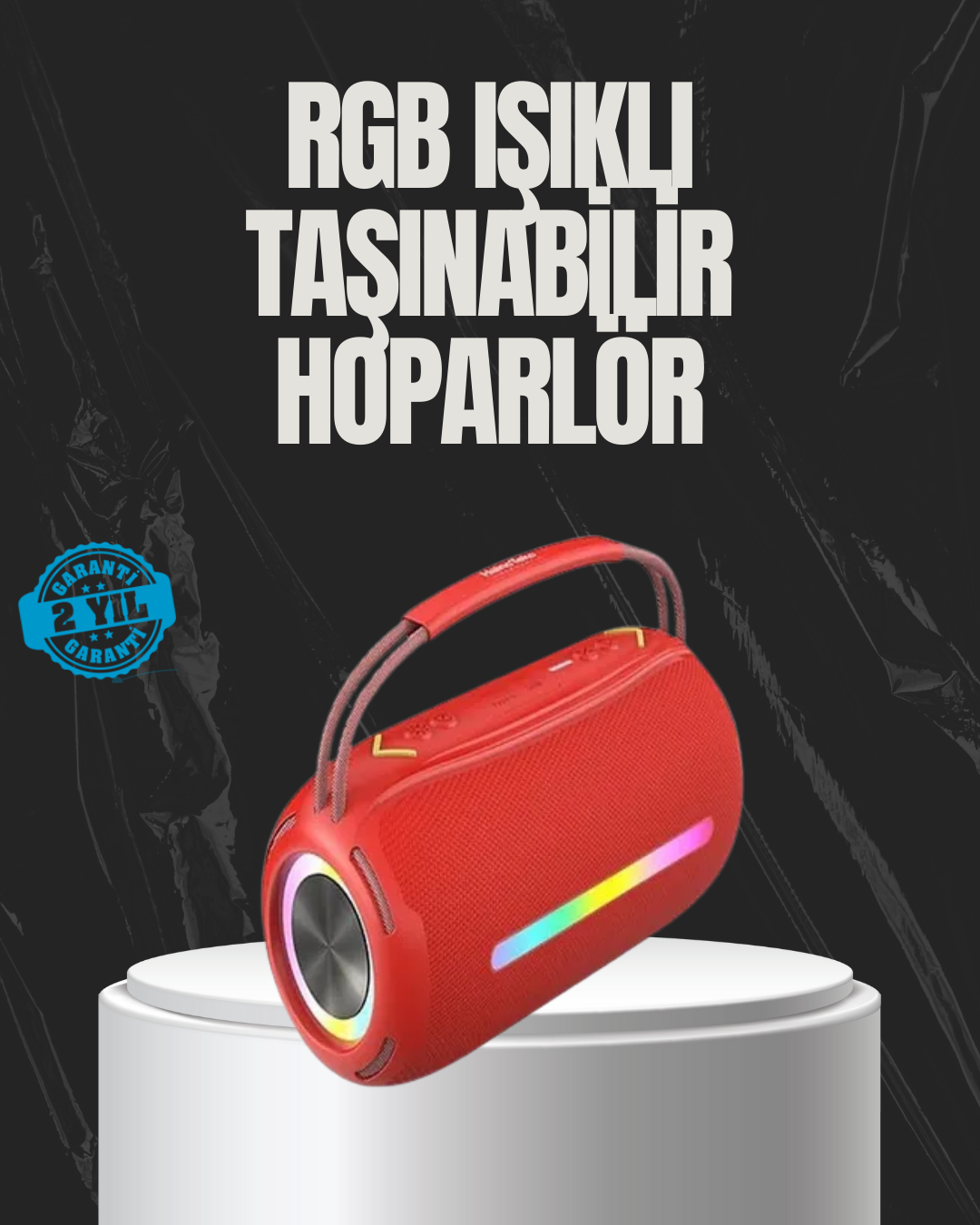 2-142 20W Güçlü Ses Çift Sürücülü RGB LED Işıklı Bluetooth 5.3 Hoparlör - Vipsepet - Görsel 1