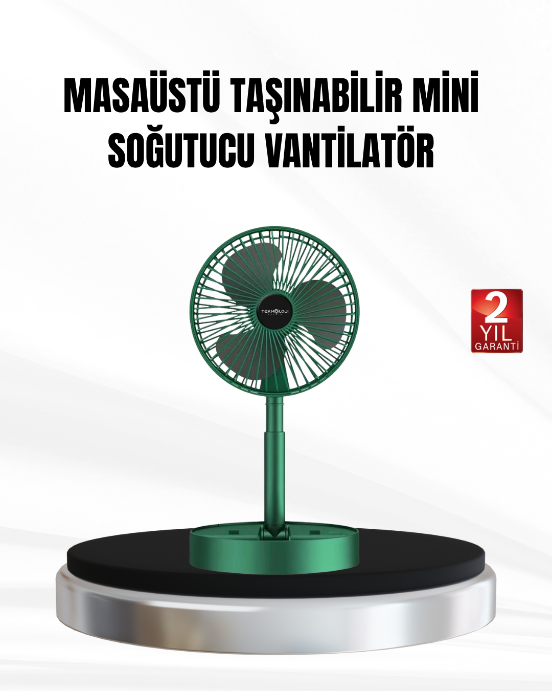 2-145 Şarjlı Mini Fan Katlanabilir 3 Hız Ayarlı Taşınabilir Tasarımlı - Vipsepet - Görsel 1