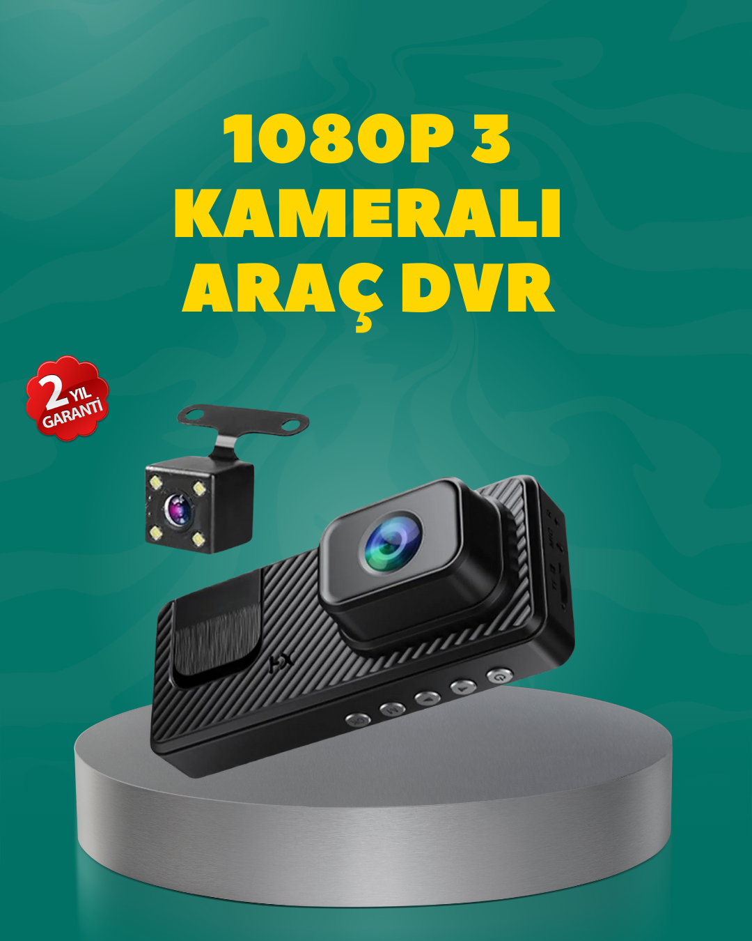 2-149 Full HD 1080P Araç Kamerası | Gece Görüşlü, Döngü Kayıt ve Geri Görüş - Vipsepet - Görsel 1