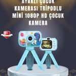 2 inç Ekranlı Çocuk Kamerası – Çizgi Film Efektli ve Müzik Çalar Özellikli - Vipsepet
