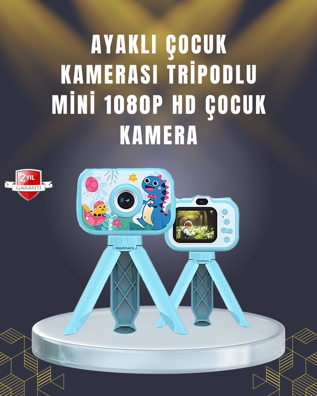 2-15 2 inç Ekranlı Çocuk Kamerası – Çizgi Film Efektli ve Müzik Çalar Özellikli - Vipsepet - Görsel 1