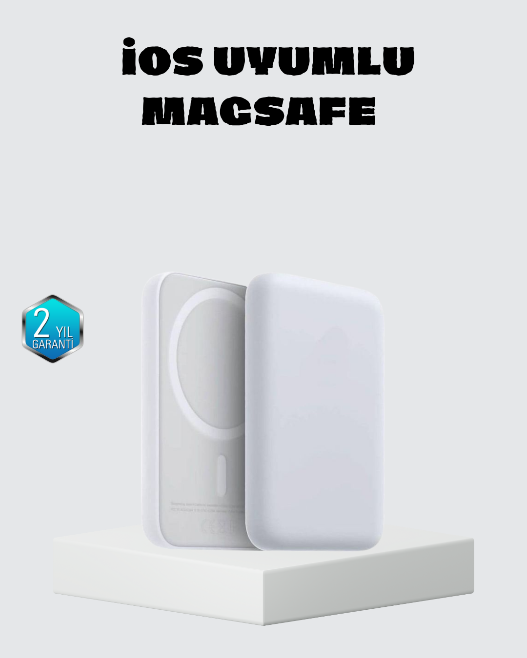 2-156 MagSafe 15W Kablosuz Hızlı Şarj, Lightning Girişli Taşınabilir Batarya - Vipsepet - Görsel 1