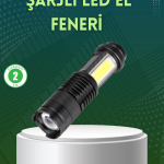 4 Modlu USB Şarjlı LED El Feneri Kamp ve Outdoor - Vipsepet