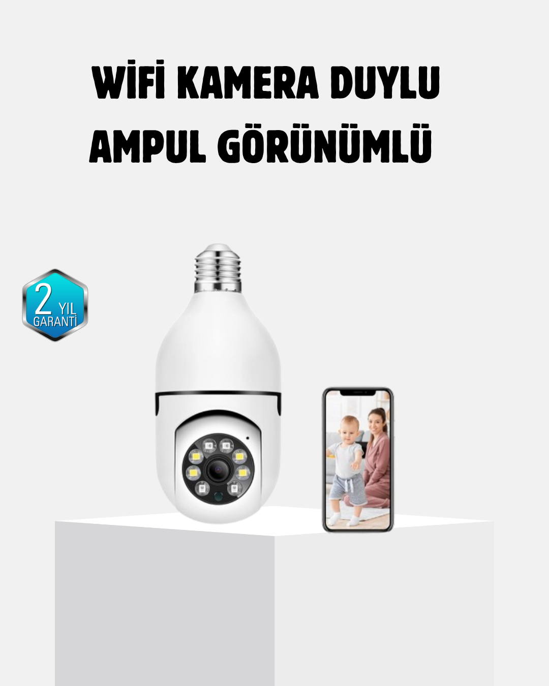 2-157 360 Derece Dönebilen Akıllı Duylu Kamera – PTZ, Uzaktan Kontrol, Hareket Algılama - Vipsepet - Görsel 1