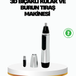 3D Bıçaklı Burun ve Kulak Tıraş Makinesi Pil ile Çalışan Taşınabilir Model - vipsepet