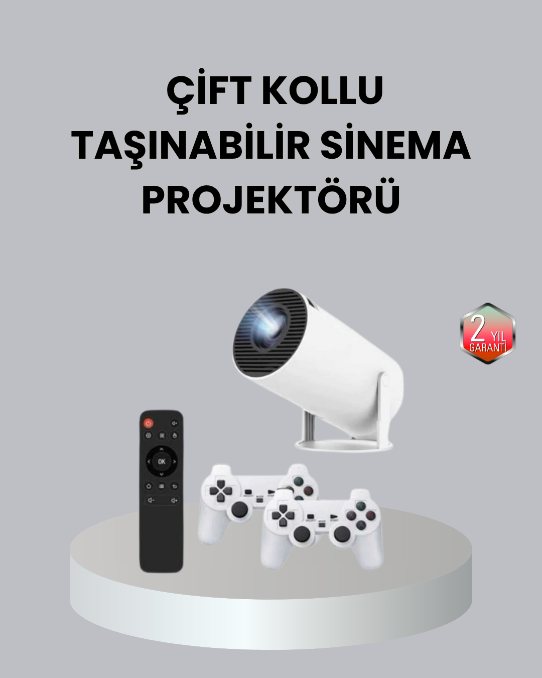 2-160 4K Wi-Fi 6 Projeksiyon Cihazı – 10.000+ Oyun Desteği, Kablosuz Bağlantı ve Çoklu Giriş Portları - Vipsepet - Görsel 1