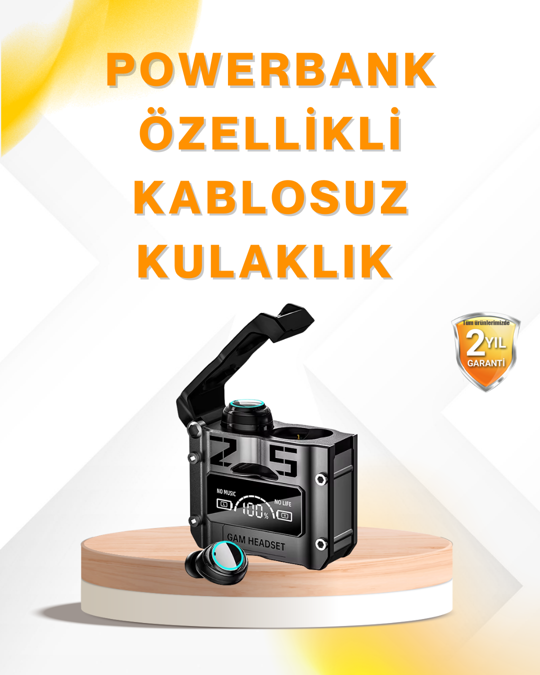 2-160 Su Geçirmez Bluetooth Kulak İçi Kablosuz Kulaklık 400mAh Pil - vipsepet - Görsel 1