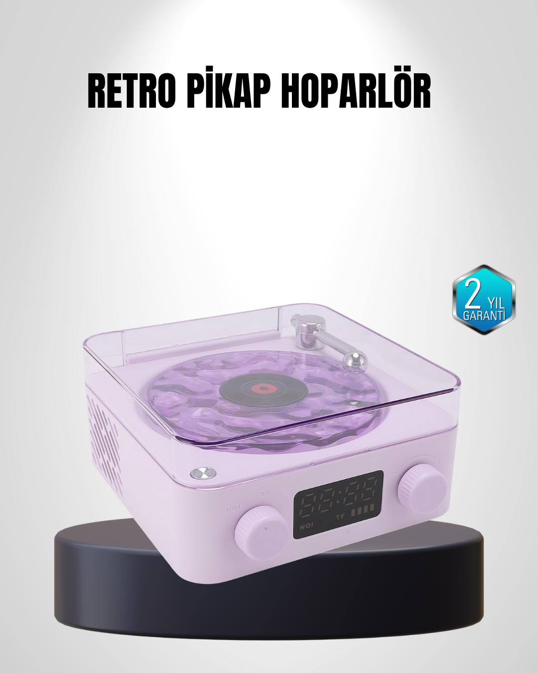 2-168 Bluetooth Retro Pikap Hoparlör 360 Derece Ses Projektörlü Gece Lambası Çok Fonksiyonlu - Vipsepet - Görsel 1