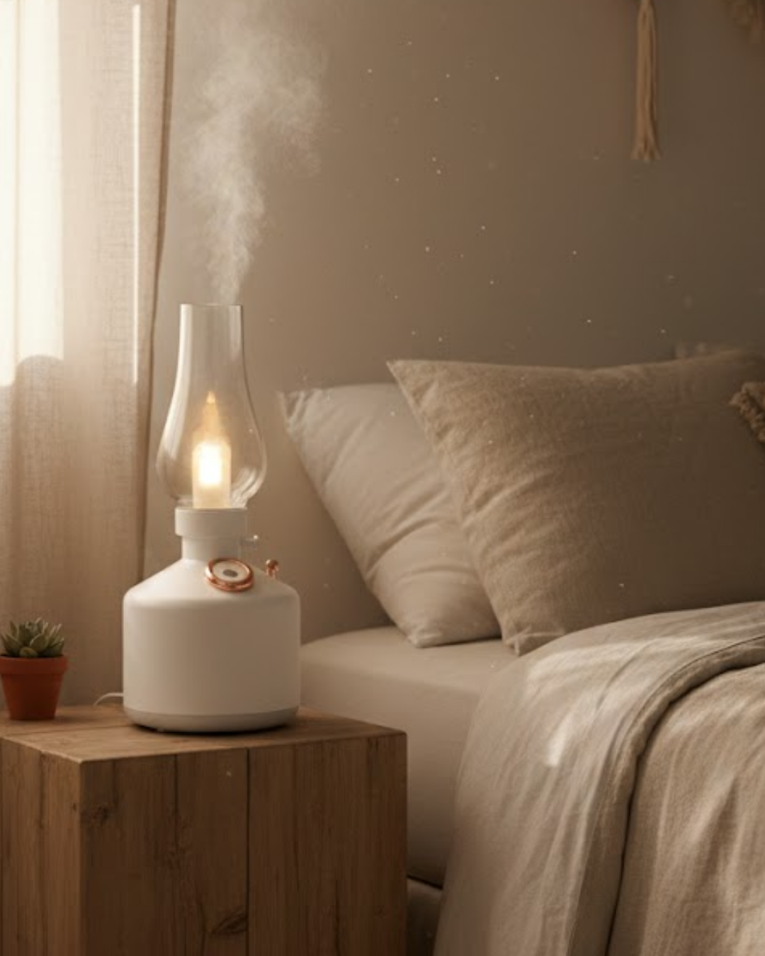 2-172 Vintage Dekoratif Gaz Lambası Görünümlü Aromaterapi Difüzör 1200 mAh USB Şarjlı - Vipsepet - Görsel 1