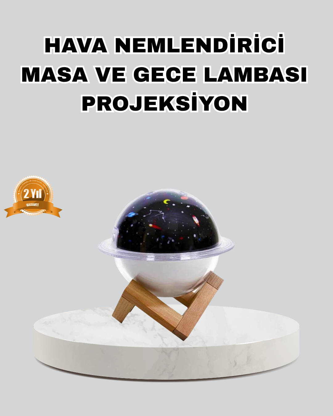 2-175 Aromaterapili USB Hava Nemlendirici – Projeksiyon Işıklı, Sessiz ve Şık Tasarım - Vipsepet - Görsel 1