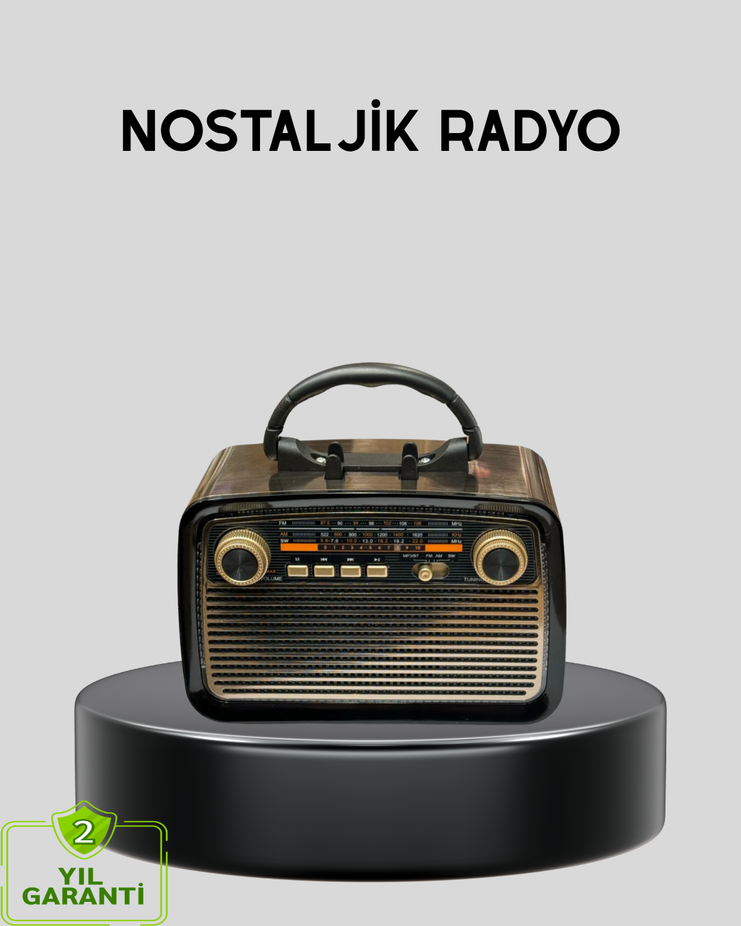 2-176 LED’li Nostaljik Bluetooth Hoparlör – Vintage Tasarım, Ahşap Doku - vipsepet - Görsel 1